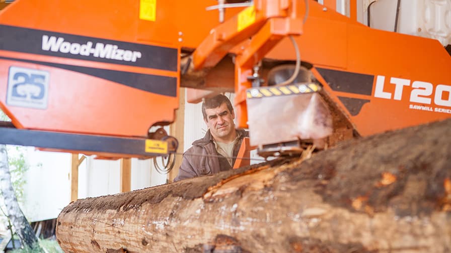 The sawmills cut boards with great precision